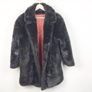 VTG 80s Jordache Faux Fur Glam Jacket Coat